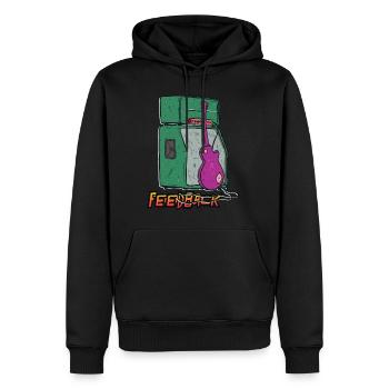 Graphique de rétroaction sonore - Sweat à capuche Premium bio Homme - noir - Devant - Nico (187cm)