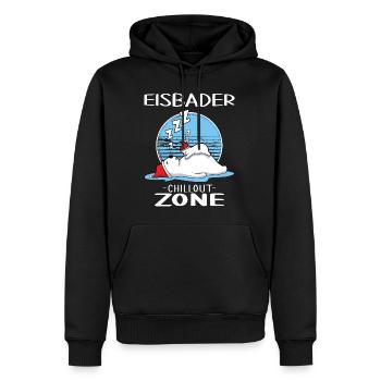 eisbader eisbad-zone winterbader - Männer Premium Bio Hoodie - Schwarz - Vorne - Nico (187cm)