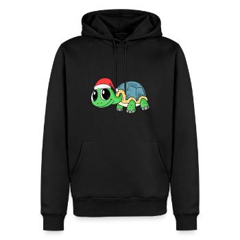 Turtle Christmas - Men’s Premium Organic Hoodie - black - Front - Nico (187cm)