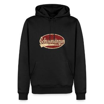 Schwenningen design rétro - Sweat à capuche Premium bio Homme - noir - Devant - Nico (187cm)