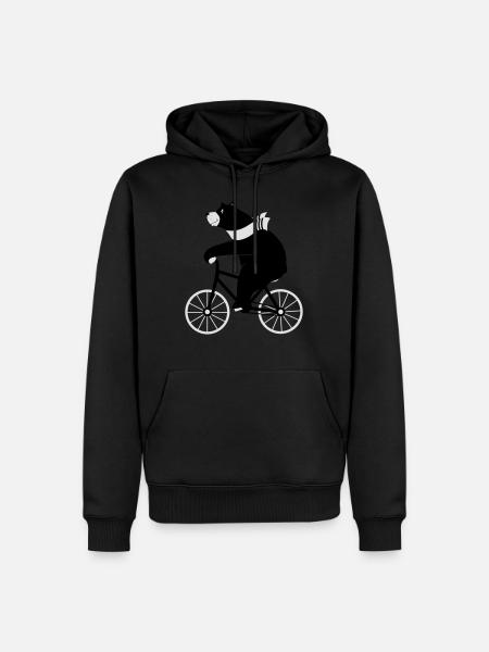 spread_baerbike - Männer Premium Bio Hoodie - Schwarz