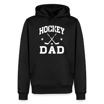 Hockey Dad - Männer Premium Bio Hoodie - Schwarz - Vorne - Nico (187cm)