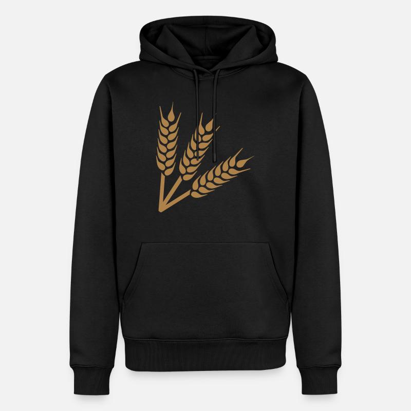 Weizen - Männer Premium Bio Hoodie - Schwarz