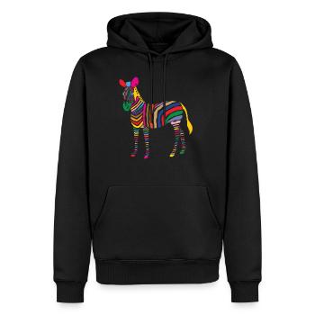 A Touch of Madness - Zebra - Color your Life ! - Men’s Premium Organic Hoodie - black - Front - Nico (187cm)