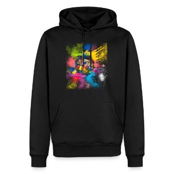 Die Kunst des Malens - Männer Premium Bio Hoodie - Schwarz - Vorne - Nico (187cm)