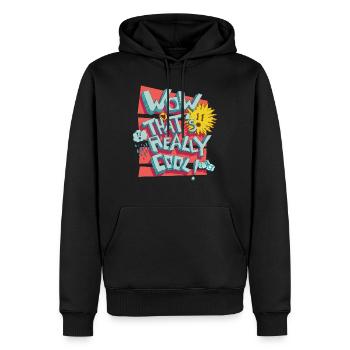 wow that's really cool - Men’s Premium Organic Hoodie - black - Front - Nico (187cm)