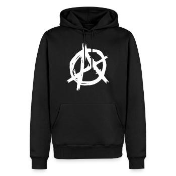 Anarchy - Men’s Premium Organic Hoodie - black - Front - Nico (187cm)
