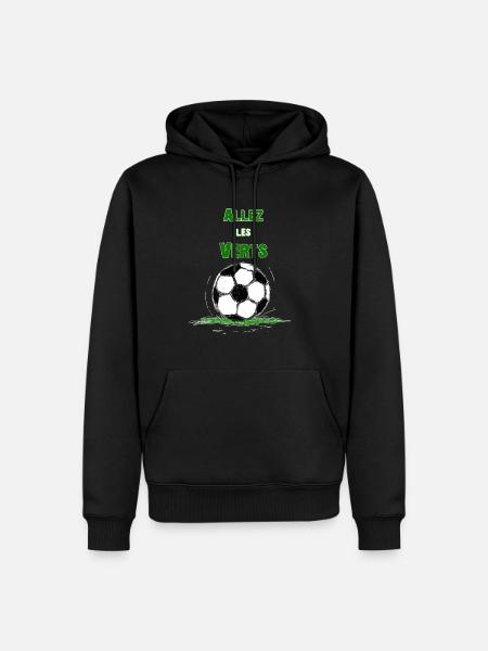 Allez les verts ! - Sweat à capuche Premium bio Homme - noir