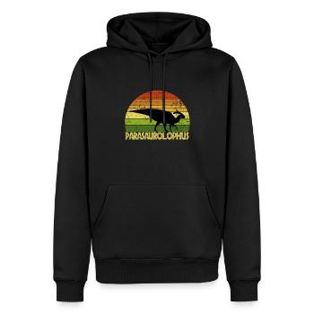 Parasaurolophus - Sweat à capuche Premium bio Homme - noir - Devant - Nico (187cm)