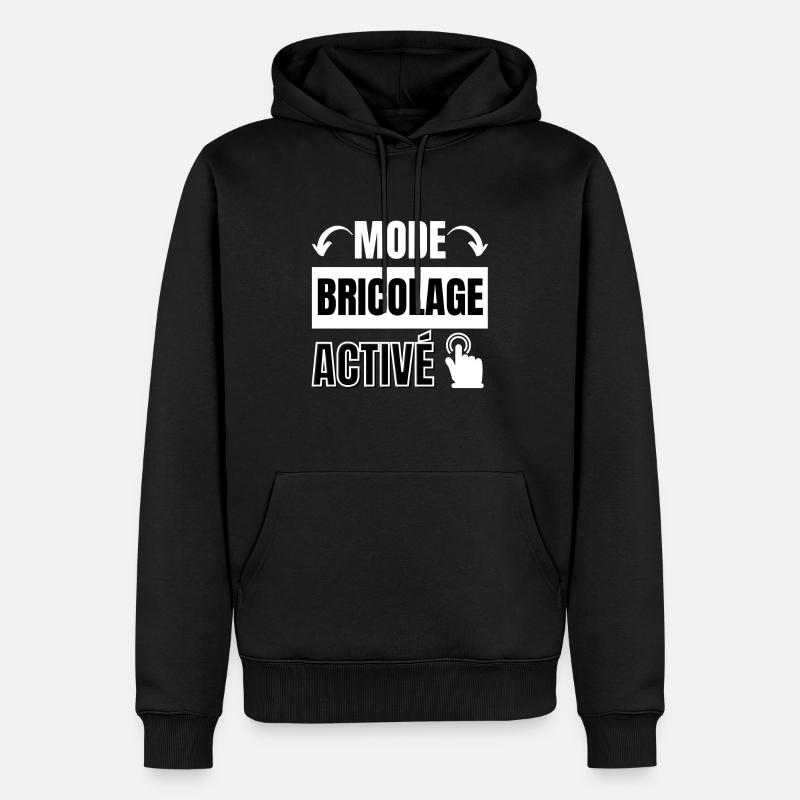 mode bricolage - Sweat à capuche Premium bio Homme - noir