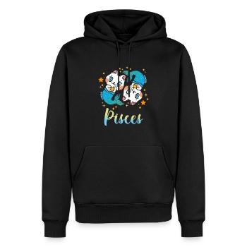 Wake Pray Slay Fish - Sweat à capuche Premium bio Homme - noir - Devant - Nico (187cm)