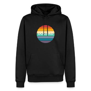 Rainbow Dog Papa Rétro Vintage - Sweat à capuche Premium bio Homme - noir - Devant - Nico (187cm)