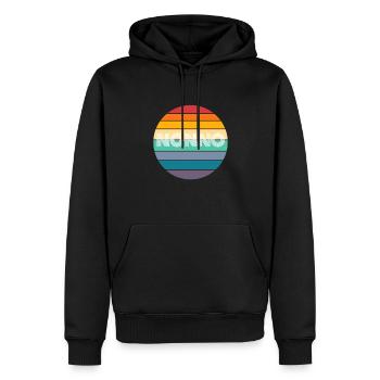 Rainbow Nonno Retro Vintage - Sweat à capuche Premium bio Homme - noir - Devant - Nico (187cm)