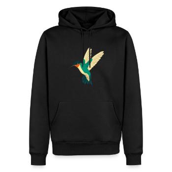 Rubinkehl-Kolibri Kolibri Kolibri Vogel - Männer Premium Bio Hoodie - Schwarz - Vorne - Nico (187cm)