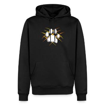 Hundepfote Hundefuß Cooler Hundeliebhaber Mama - Männer Premium Bio Hoodie - Schwarz - Vorne - Nico (187cm)