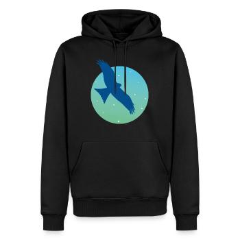 Red Kite - blue edition - Men’s Premium Organic Hoodie - black - Front - Nico (187cm)
