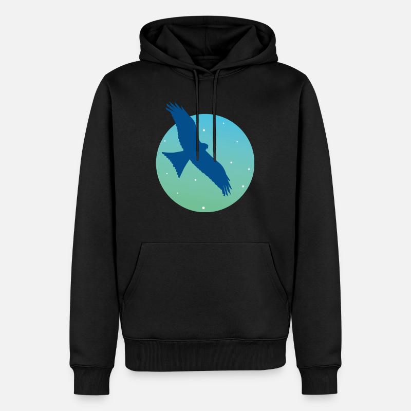 Red Kite - édition bleue - Sweat à capuche Premium bio Homme - noir