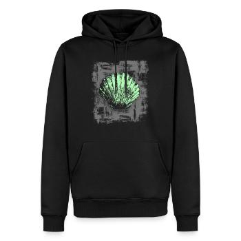 Scallop - Men’s Premium Organic Hoodie - black - Front - Nico (187cm)
