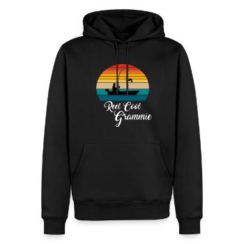 Reel Cool Grammie Fishing Gifts - Männer Premium Bio Hoodie - Schwarz - Vorne - Nico (187cm)