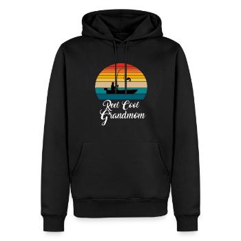 Reel Cool Grandmom Fishing Gifts - Männer Premium Bio Hoodie - Schwarz - Vorne - Nico (187cm)