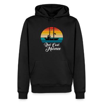 Reel Cool Marmee Cadeaux de pêche - Sweat à capuche Premium bio Homme - noir - Devant - Nico (187cm)