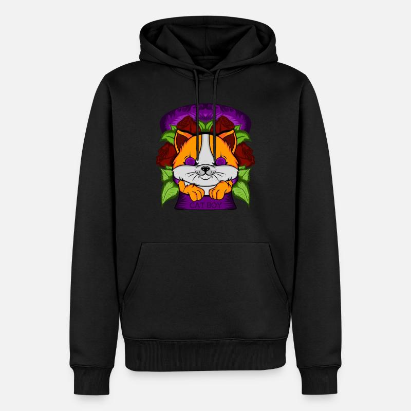 Garçon de chat - Sweat à capuche Premium bio Homme - noir