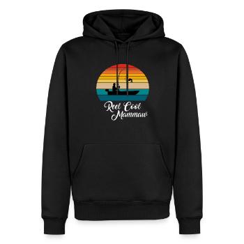 Cadeaux de pêche Reel Cool Mammaw - Sweat à capuche Premium bio Homme - noir - Devant - Nico (187cm)