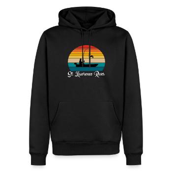 St. Lawrence River Fishing Spot - Men’s Premium Organic Hoodie - black - Front - Nico (187cm)