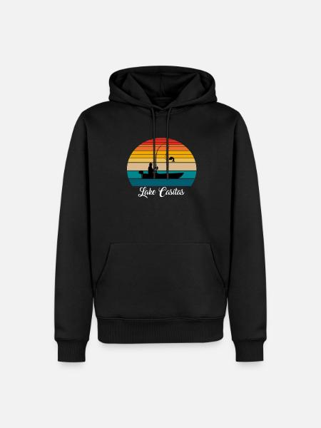 Lake Casitas Fishing Spot - Men’s Premium Organic Hoodie - black