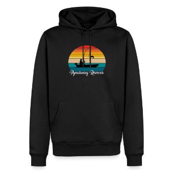 Spot de pêche du réservoir pymatuning - Sweat à capuche Premium bio Homme - noir - Devant - Nico (187cm)