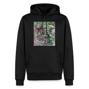 Farbverlauf grün rot - Männer Premium Bio Hoodie - Schwarz - Vorne - Nico (187cm)