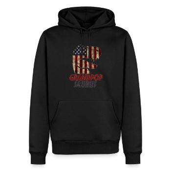 Patriotic Grandpop Dinosaur - Männer Premium Bio Hoodie - Schwarz - Vorne - Nico (187cm)