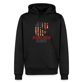 Patriotic Mama bear Dinosaur - Männer Premium Bio Hoodie - Schwarz - Vorne - Nico (187cm)