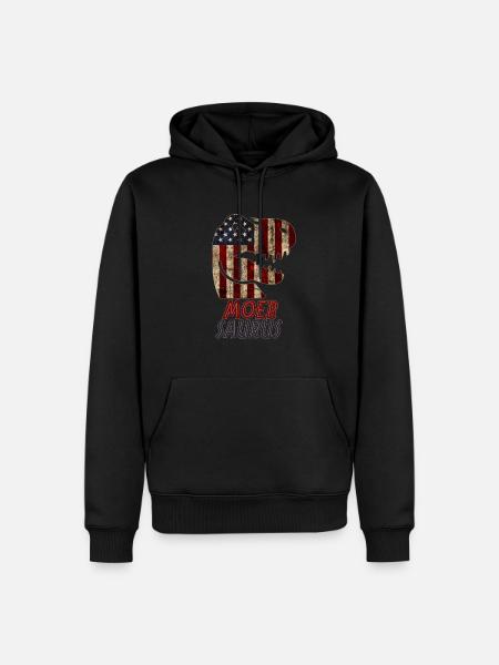 Patriotic Moer Dinosaur - Men’s Premium Organic Hoodie - black