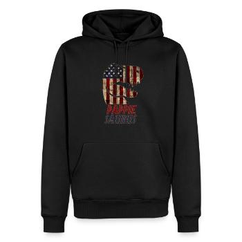 Patriotic Pappie Dinosaur - Männer Premium Bio Hoodie - Schwarz - Vorne - Nico (187cm)