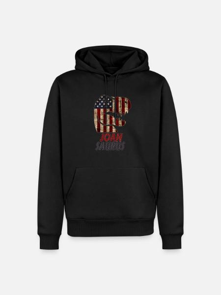 Patriotic Joan Dinosaur Joansaurus - Men’s Premium Organic Hoodie - black