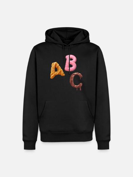 A B C - Men’s Premium Organic Hoodie - black