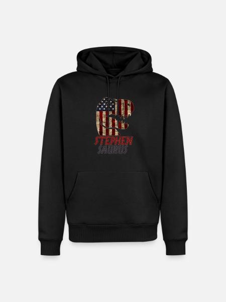 Patriote Stephen Dinosaur Stephensaurus - Sweat à capuche Premium bio Homme - noir