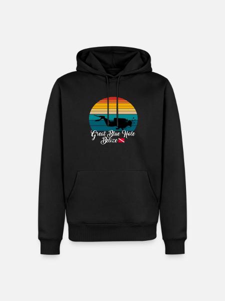Great Blue Hole Belize Diving - Men’s Premium Organic Hoodie - black