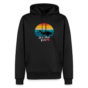 La’ie Point Oahu Plongée - Sweat à capuche Premium bio Homme - noir - Devant - Nico (187cm)