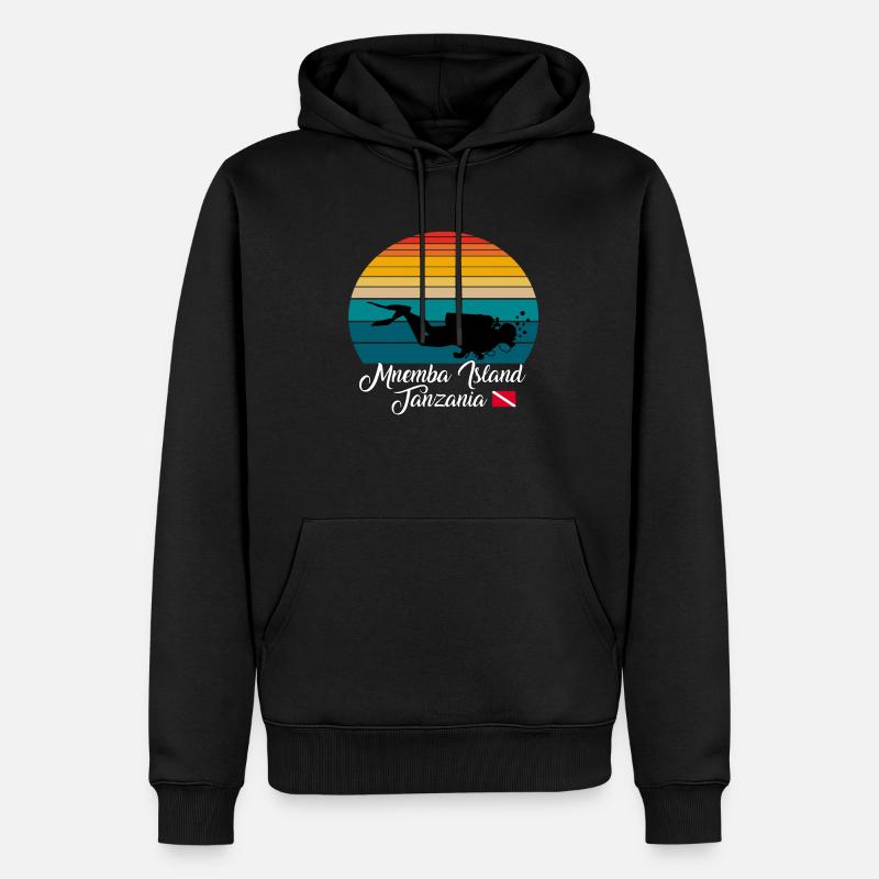 Mnemba Island Tanzanie Plongée - Sweat à capuche Premium bio Homme - noir