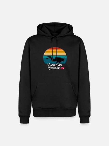 Puerto Rico Caribbean Diving - Men’s Premium Organic Hoodie - black