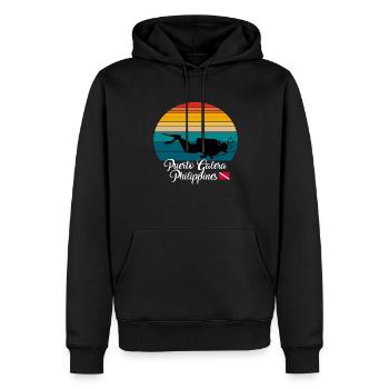 Puerto Galera Philippines Plongée - Sweat à capuche Premium bio Homme - noir - Devant - Nico (187cm)