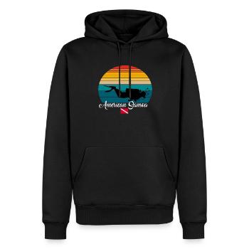 Poison de plongée sous-marine des Samoa américaines - Sweat à capuche Premium bio Homme - noir - Devant - Nico (187cm)