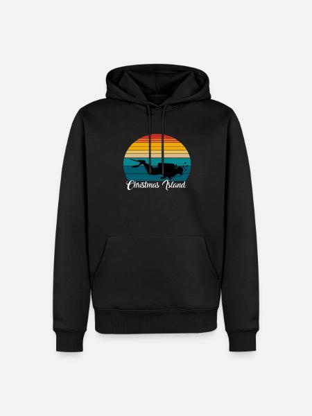 Christmas Island Scuba Diving Gift - Men’s Premium Organic Hoodie - black