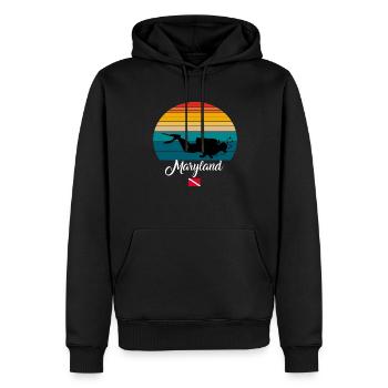 Maryland Scuba Diving Gift - Männer Premium Bio Hoodie - Schwarz - Vorne - Nico (187cm)