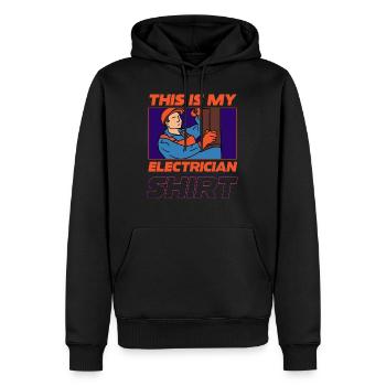 Elektriker Hobby Elektroarbeiter Handwerker - Männer Premium Bio Hoodie - Schwarz - Vorne - Nico (187cm)