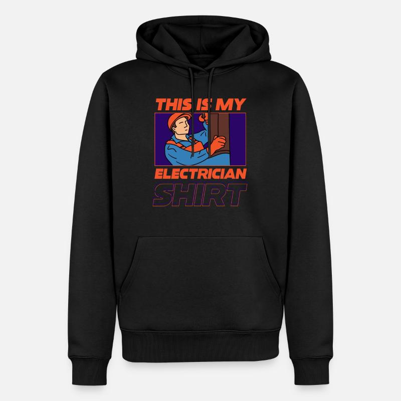 Elektriker Hobby Elektroarbeiter Handwerker - Männer Premium Bio Hoodie - Schwarz