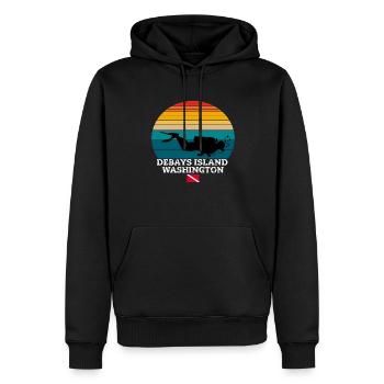 Debays Island Us Island Plongée sous-marine - Sweat à capuche Premium bio Homme - noir - Devant - Nico (187cm)