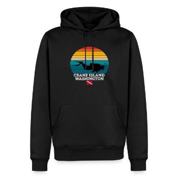 Crane Island US Island Plongée sous-marine - Sweat à capuche Premium bio Homme - noir - Devant - Nico (187cm)